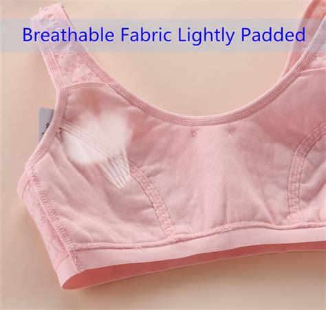 Teens Girls Cotton Training Bras Wireless Thin Padded First Bra for ...