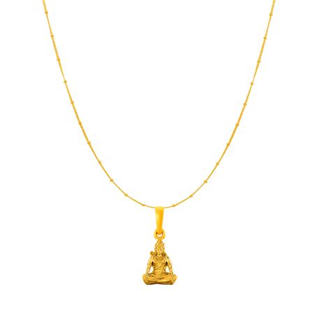 22KT Gold Plated Sterling Silver (92.5% purity) God Shiva Chain Pendan
