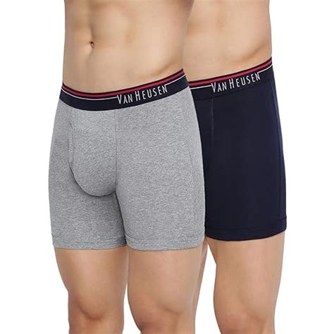 Buy Van Heusen Men Boxer Briefs - 100% Combed Cotton - Pack of 2 - Anti ...