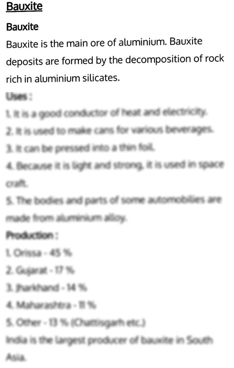 SOLUTION: Bauxite uses and production - Studypool