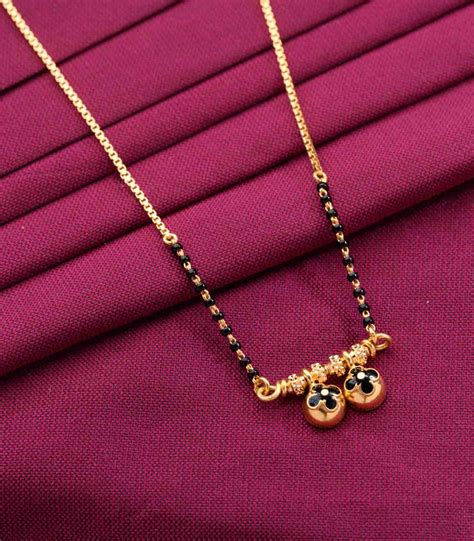 PNG & Sons Black beaded dorla Mangalsutra Gold – P. N. Gadgil & Sons Ltd