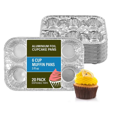 Snapklik.com : PARTY BARGAINS 6-Cup Aluminum Muffin Pans - 20 Pack ...