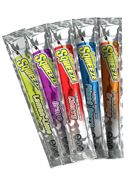 Amazon.com : Sqwincher Sqweeze Electrolyte Freezer Pops, Variety Pack ...