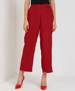 GLOBAL DESI Regular Fit Women Red Trousers - Buy GLOBAL DESI Regular ...