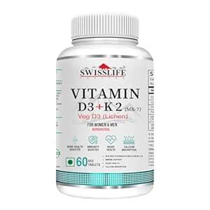 Swisslife Forever Vitamin D3 & K2 as Mk7 Supplement | Immune Support ...