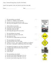 Class C Driving Test 的图像结果