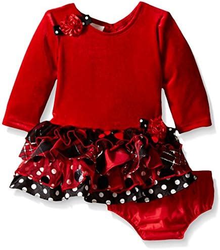 Buy Bonnie Baby Baby-Girls Knit Dropwaist to Taffeta Plaid and Dot ...