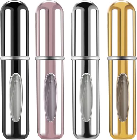 Amazon.com: PEOVLVN 4 Pcs Travel Perfume Bottle Refillable, 5ml ...