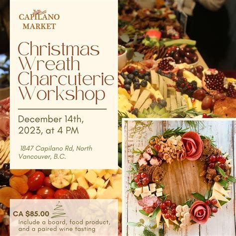 Christmas Wreath Charcuterie board making , 1847 Capilano Rd, North ...