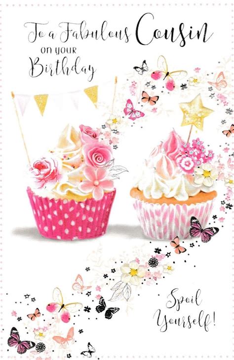 female cousin traditional birthday card - 10 x cards to choose from ...