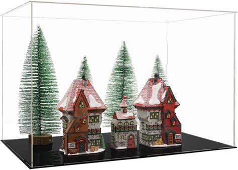 WANLIAN Clear Self-Assembly Acrylic Display Case with Black India | Ubuy