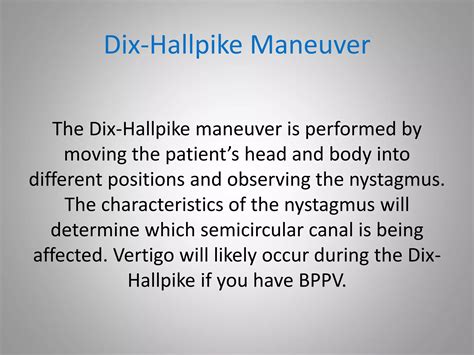 Benign Paroxysmal Positional Vertigo (BPPV) | PPTX