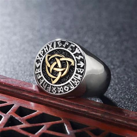 Buy Now Premium Rings - TRINITY KNOT VIKING - Titanium Steel Ring for ...