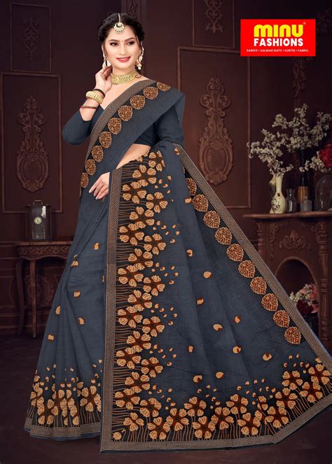 Minu Cotton Printed KFC Saree Wholesale | 10 Pcs – Minu Business