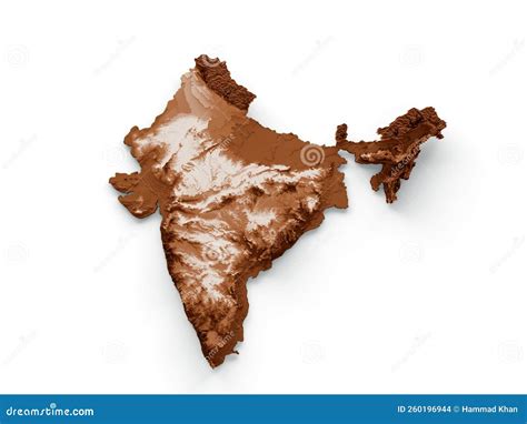 India Map Brown Vector Illustration | CartoonDealer.com #50150320
