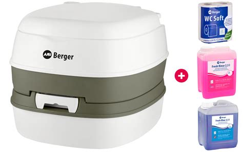 Berger Comfort Mobile WC Starter Set with camping toilet, toilet paper ...
