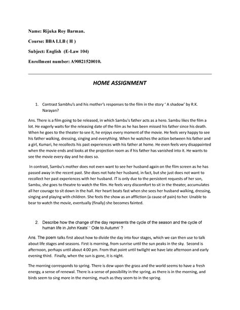 Home Assaignment - On banking - Name: Rijuka Roy Barman. Course: BBA ...