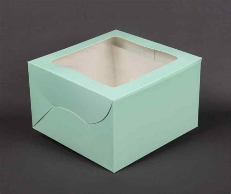 Cake Box 1 Kg (10"x10"x5") Mint - Window– Rama Packaging