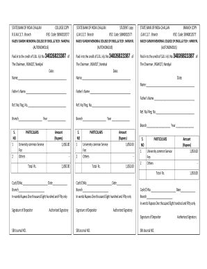 Fee Challan Form - Fill and Sign Printable Template Online