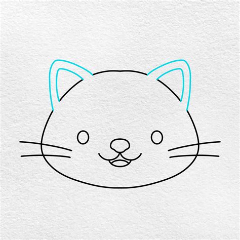 How To Draw A Kitten Face Step By Step