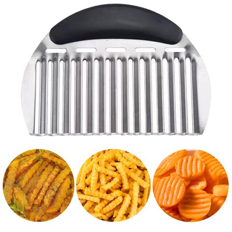 Snapklik.com : JAYVAR Large Crinkle Cutter French Fry Cutter, Large ...