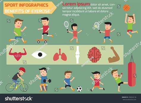 Sport Healthy Infographics Elements Benefits Exercise Stock Vector 296524118 - Shutterstock