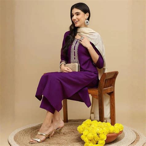Soft Purple Rayon Slub Suit – Kalyanja