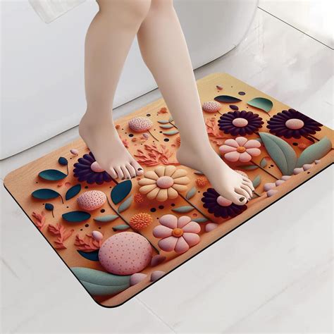 Buy Now| Anti-Slip Marble Print Bathroom Mats . – SITTELLA