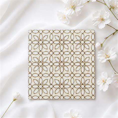 4 Inch Floral Pattern MDF Coaster for Lippan Art & DIY Craft-713 ...