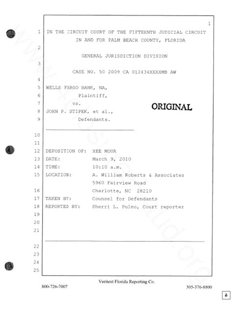 Image result for Deposition Transcript Form