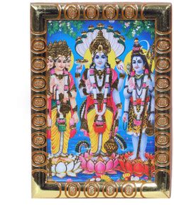 Dharmikk Brahma, Vishnu & Mahesh trio Photo Frame | Pocket size photo ...