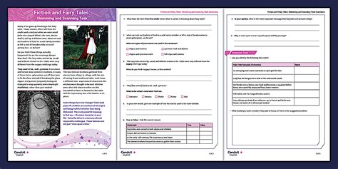 Fiction and Fairy Tales Differentiated Reading Task