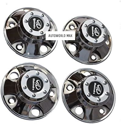 AUTOWORLD MAX Bolero MAXX,4PCS(7.5" Dia) INCHES CROME Metal Wheel ...