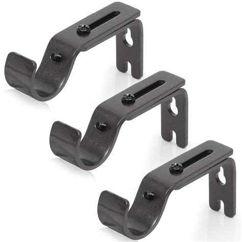 Buy DAINTIER Set of 3 Heavy Duty Curtain Rod Brackets for 1 or 0.75 ...