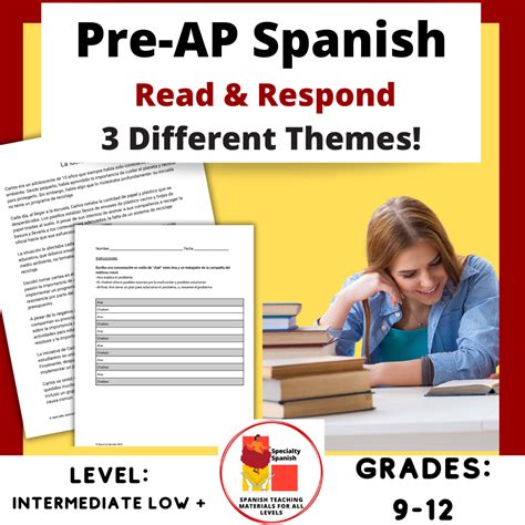 Pre-AP Spanish Read and Write 3 IPA Style Reading Comprehension ...