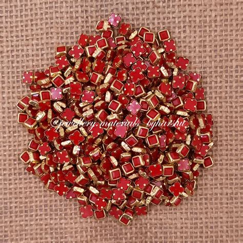 Square 4x4 Matt Color Kundan - Dark Red – Harshu's Craft Store
