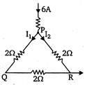 A current of 6 A enters one corner P of an equilateral triangle PQR ...