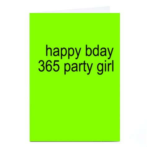 Buy Personalised Birthday Card - 365 Party Girl for GBP 1.99 | Card ...
