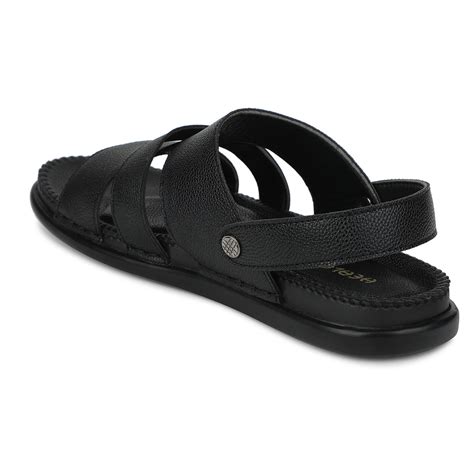 Buy Healers Black Casual Flat Sandal For Men AOL-7 By Liberty