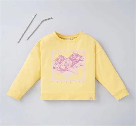 Ed-a-Mamma Sustainable Girls Sweatshirt With A Chest Print