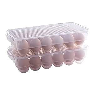 GALENO 18 Grid Egg Storage Box for Refrigerator Storage Container, Eggs ...