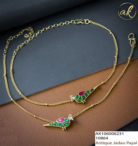Rituparna , elegant Gold Finish Anklets/Payal for Women-LR001GAB – www ...