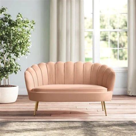 Buy Terciopelo Flared Arm Loveseat Chaise Lounge Online at woodentwist ...