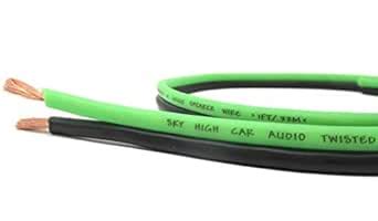 200' feet True 12 Gauge AWG CCA Speaker Wire Green/Black Car Home Audio ...