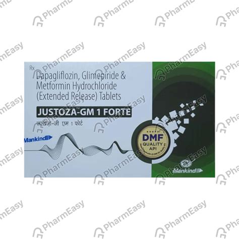 Justoza Gm 1mg Forte Strip Of 10 Tablets: Uses, Side Effects, Price ...