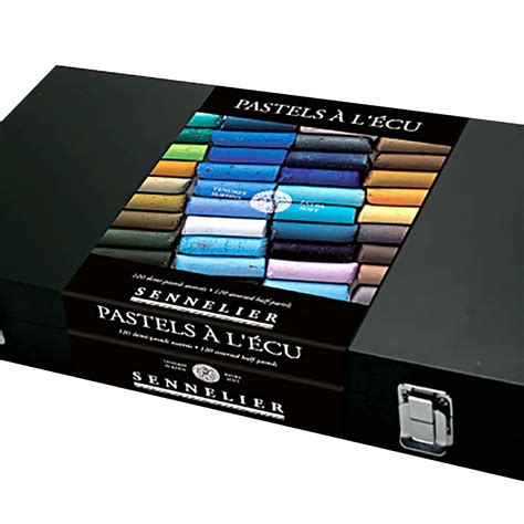 Sennelier Extra Soft Pastel Black Wood Box Set Half Sticks (Set of 120 ...