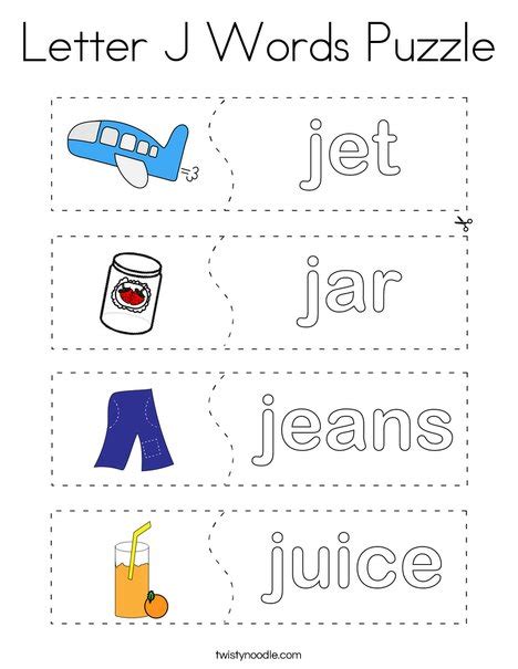 J Letter Words Worksheet - Worksheets Library
