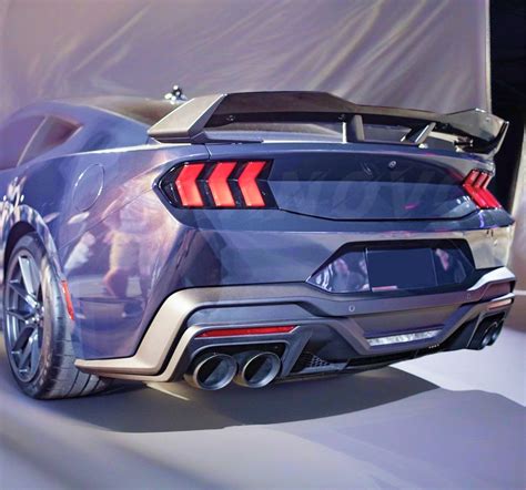 For Ford Mustang GT (2024-2025 Up) Dark Horse Style Gloss Black Rear Spoiler W/ Gurney Flap NexaNovo