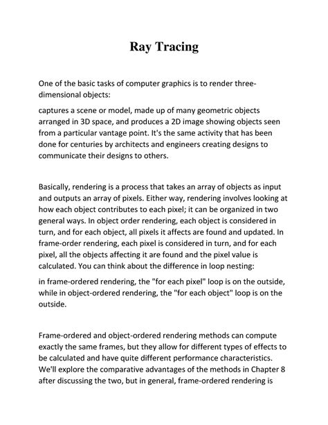 Image result for Ray Tracing Process Example