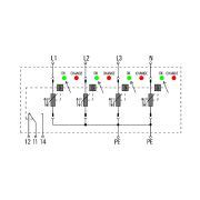 Surge arrester AC (Type 2) | VPU AC II 4 R 300/50 | 2591150000